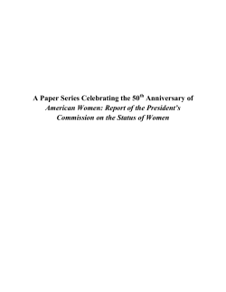 A Paper Series Celebrating the 50 Anniversary of American Women