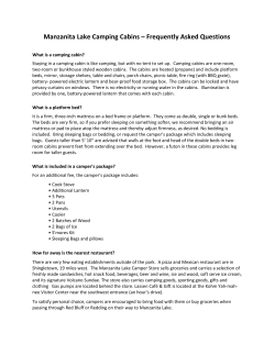 Manzanita Lake Camping Cabins &ndash; Frequently Asked Questions