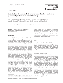 Embolization of haemodialysis arteriovenous fistulas complicated by