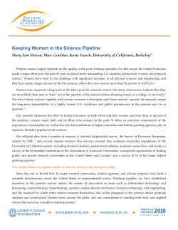 Keeping Women in the Science Pipeline