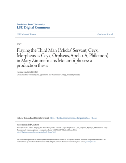 Midas` Servant, Ceyx, Morpheus as Ceyx, Orpheus, Apollo, A