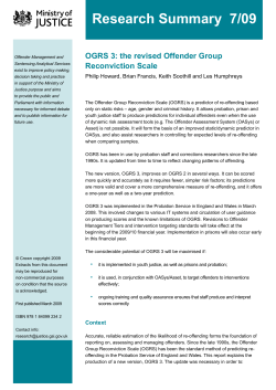 OGRS 3: the revised Offender Group Reconviction Scale