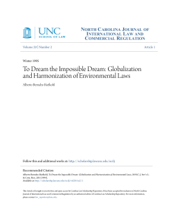 To Dream the Impossible Dream - Carolina Law Scholarship