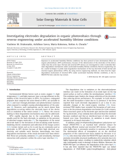 Investigating electrodes degradation in organic photovoltaics