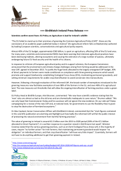 BirdWatch Ireland Press Release