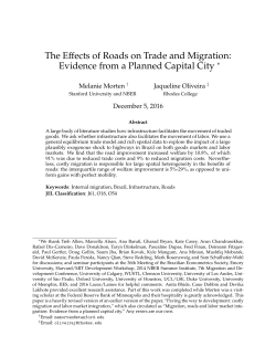 The Effects of Roads on Trade and Migration