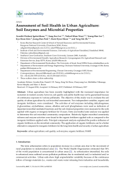 Assessment of Soil Health in Urban Agriculture: Soil Enzymes and