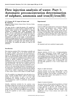 of sulphate, ammonia and iron(ll)/iron(lll)