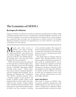 The Economics of MOOCs