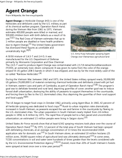 Monsanto and Dow Chemical`s Agent Orange