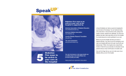 Speak Up -- Diabetes