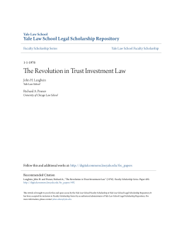 The Revolution in Trust Investment Law