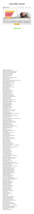 Essay Define Yourself