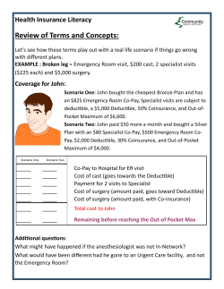 Health Insurance Literacy Review of Terms and Concepts