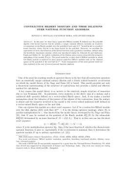 CONTRACTIVE HILBERT MODULES AND THEIR DILATIONS