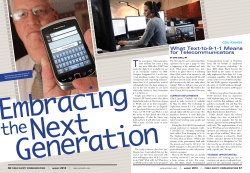 CDE #36490 What Text-to-9-1-1 Means For Telecommunicators