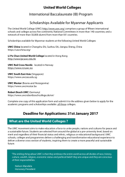 United World Colleges - Myanmar Study Abroad