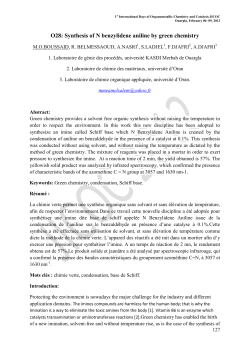 O28: Synthesis of N benzylidene aniline by green chemistry