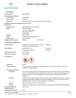 safety data sheet