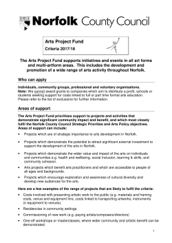 Criteria - Norfolk County Council