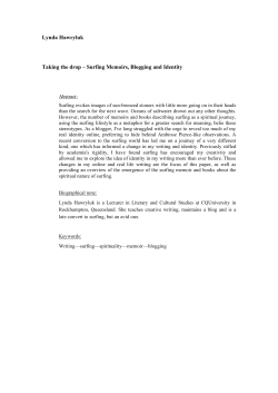 Surfing Memoirs, Blogging and Identity