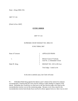 State v. King - Vermont Judiciary