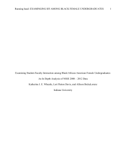 Examining student-faculty interaction among Black/African