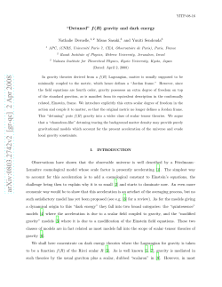 " Detuned" f (R) gravity and dark energy