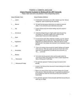 LGBT Vocab Quiz