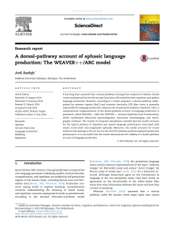 A dorsal-pathway account of aphasic language production: The
