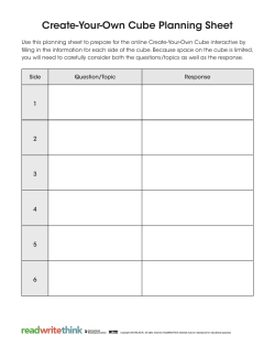 Create-Your-Own Cube Planning Sheet