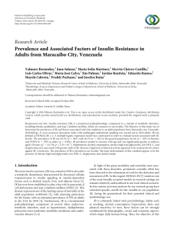 Prevalence and Associated Factors of Insulin Resistance in Adults