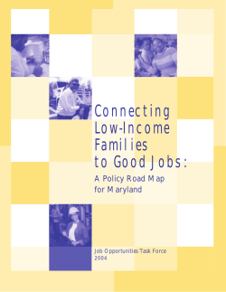 Maryland State Report - The Working Poor Families Project
