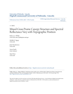 Mixed-Grass Prairie Canopy Structure and Spectral Reflectance