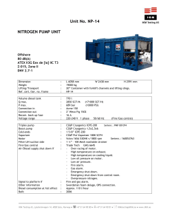 Unit No. NP-14 NITROGEN PUMP UNIT