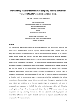 Are IAS/IFRS-financial statements comparable