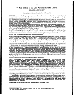 Of Mice and Ice in the Late Pliocene of North America