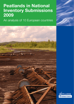 Peatlands in National Inventory Submissions 2009