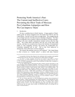 Protecting North America`s Past: The Current