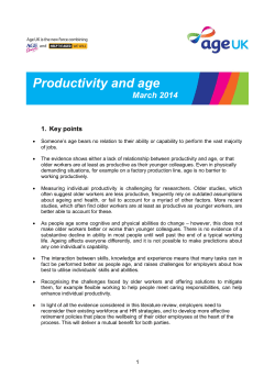 Age and productivity briefing (March 2014).
