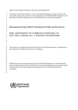 risk assessment of combined exposures to multiple chemicals