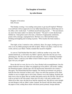 The Daughter of Invention by Julia Alvarez Daughter