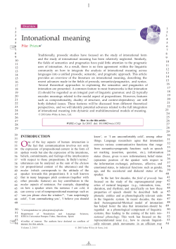 Intonational meaning