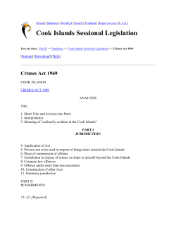 Cook Islands Crimes Act 1969