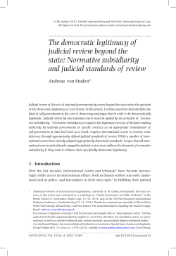 The democratic legitimacy of judicial review