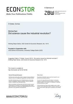 Did science cause the industrial revolution?