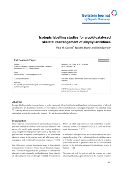 Isotopic labelling studies for a gold