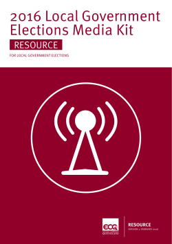 2016 Local Government Elections Media Kit