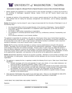 Alcohol Policy and Forms 2 9 2011