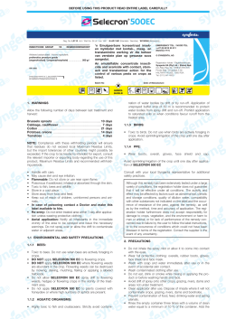 1. WARNINGS Allow the following number of days between last